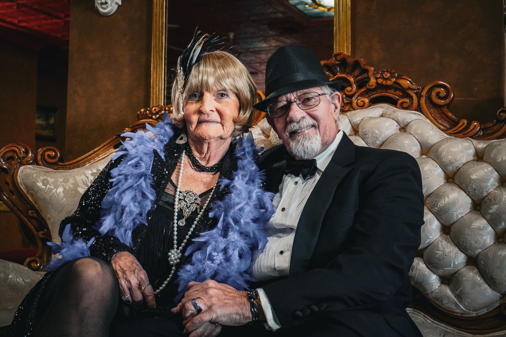 Couple on Victorian Sofa
